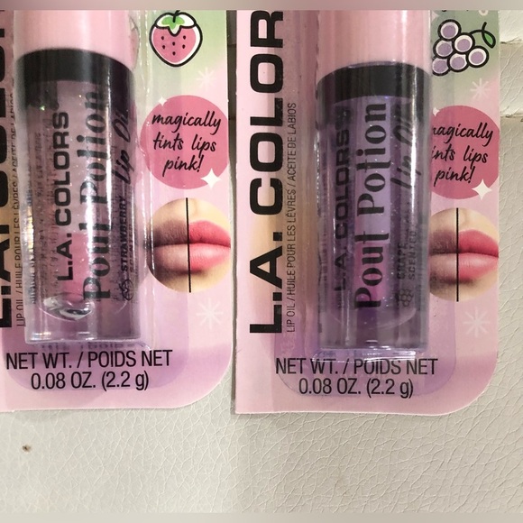 2 Pout potion scented lip oils in orange strawberry mint coconut pineapple grape - Picture 3 of 16